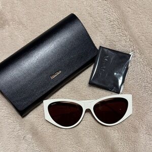 MaxMara Ivory Cat-Eye Sunglasses